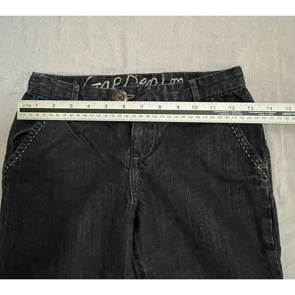 Gap Kids Girls Cropped Flare Jeans Size 7 Plus Dark Wash